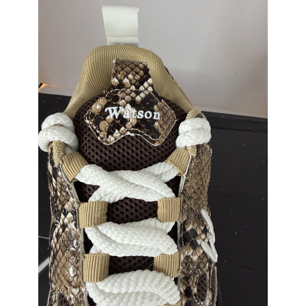 Watson K Flip Sneakers Desert Snake Men's Casual Brown Snake Print Mesh Lace‎ Up - Picture 6 of 8
